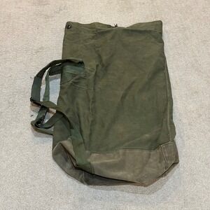 Vintage US Military Canvas Duffle Bag Olive Drab Backpack Sea Bag 36 Inch